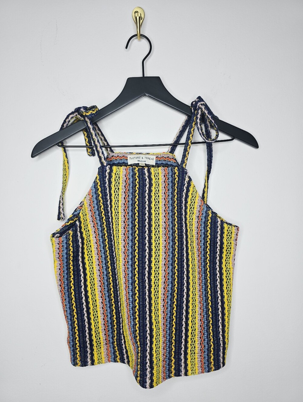 Madewell Texture & Thread Rainbow Crochet Festival Crop Tank Size XSmall